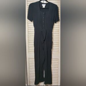 Molly Mallow, Vintage 80's Rayon Jumpsuit, Sz4 Petite